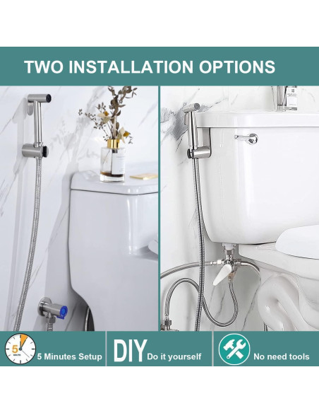 Rociador de Bidet de Mano Pugrwei BDA-1 Acero Inoxidable