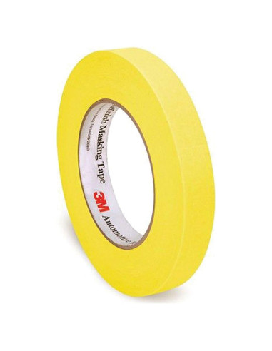 Cinta de Enmascarar 3M 06652 Amarillo 18mm x 55m Resistente