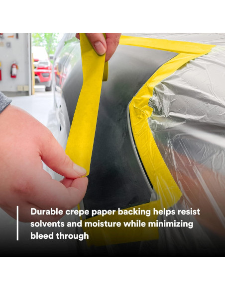 Cinta de Enmascarar 3M 06652 Amarillo 18mm x 55m Resistente