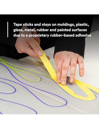 Cinta de Enmascarar 3M 06652 Amarillo 18mm x 55m Resistente