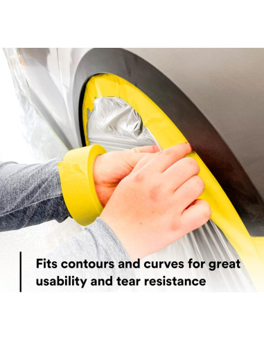 Cinta de Enmascarar 3M 06652 Amarillo 18mm x 55m Resistente