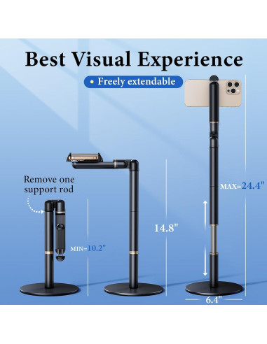 Soporte de Teléfono Ajustable Nauttxon ZM065 - 10 a 62 cm