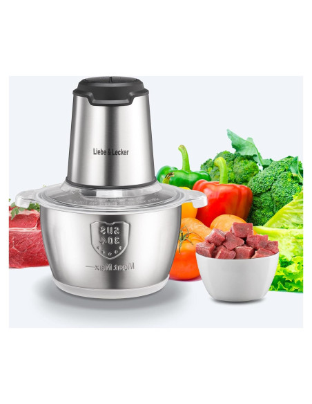 Procesador de Alimentos Liebe&Lecker 8 Tazas 350W 2 Velocidades Procesador de Alimentos Liebe&Lecker 8 Tazas 350W 2 Velocidades