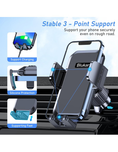 Soporte para Teléfono en Coche Blukar K9789 360 Rotación