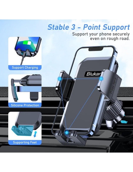 Soporte para Teléfono en Coche Blukar K9789 360 Rotación