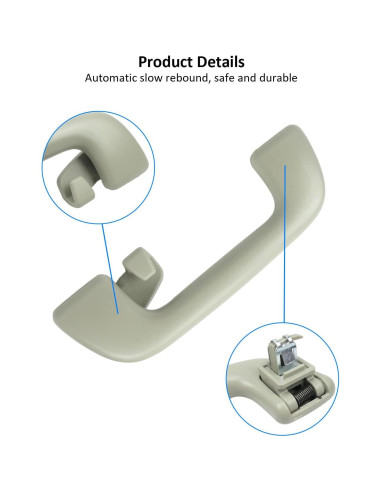 Asa de Techo Interior YIGUCS Gris Beige para Toyota Corolla y más