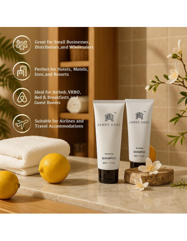 Champú de Hotel JG JAMES GENT 300 Piezas 30ml Aloe y Té Verde