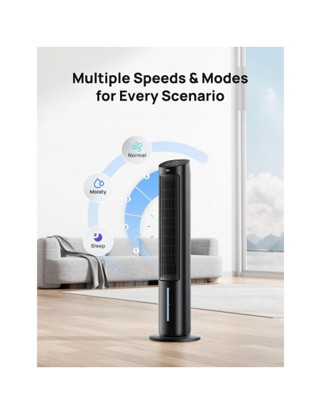 Ventilador Torre Dreo IceWind 55W Oscilante 80 Control Remoto