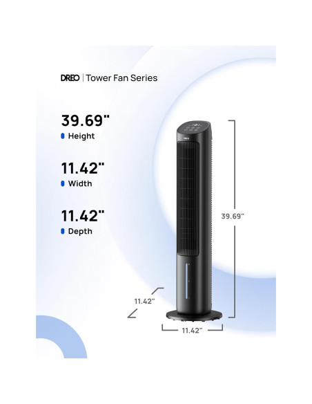 Ventilador Torre Dreo IceWind 55W Oscilante 80 Control Remoto