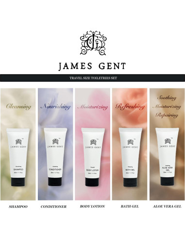 Champú de Hotel JG JAMES GENT 300 Piezas 30ml Aloe y Té Verde