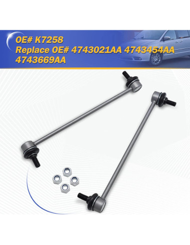Enlaces de barra estabilizadora delantera X4XZ K7258 para Dodge y Chrysler