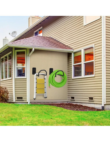Soporte de Manguera de Jardín PeoMev Montaje en Pared 22.68 kg