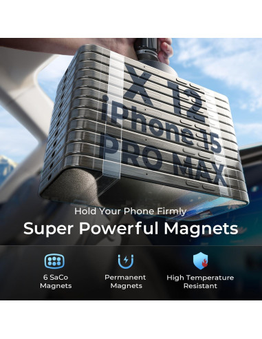 Soporte Magnético para Teléfono LISEN para Auto - Clip Mejorado