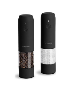 Juego de Molinillos Eléctricos de Sal y Pimienta TLYSXPRO Negro