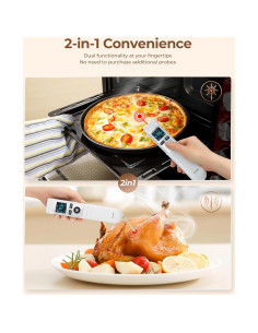 Termómetro Infrarrojo Digital ERICKHILL 2-en-1 para Cocina 2