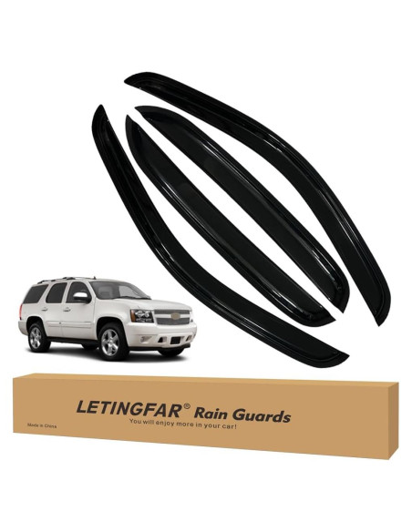 Deflectores de Lluvia Adhesivos LETINGFAR para Chevy Tahoe 2007-2014