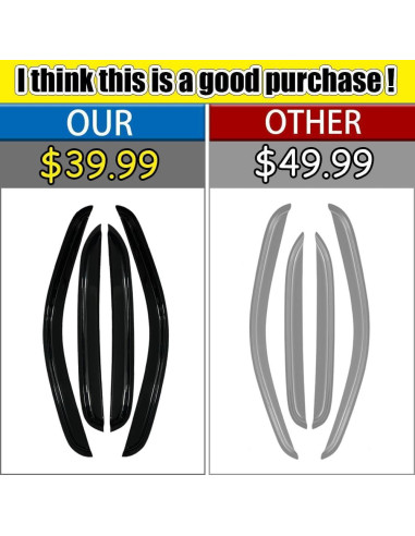 Deflectores de Lluvia Adhesivos LETINGFAR para Chevy Tahoe 2007-2014