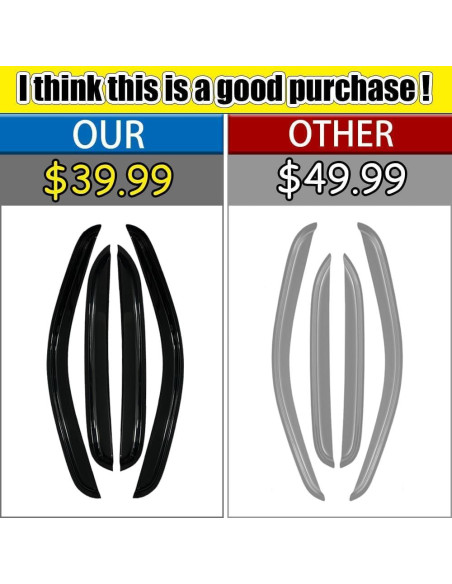 Deflectores de Lluvia Adhesivos LETINGFAR para Chevy Tahoe 2007-2014