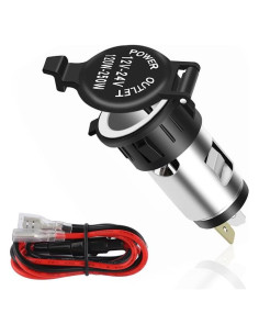 Toma de Encendedor de Cigarrillos IHOTDER 12V con Cubierta Impermeable