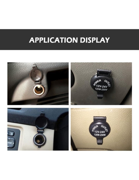 Toma de Encendedor de Cigarrillos IHOTDER 12V con Cubierta Impermeable