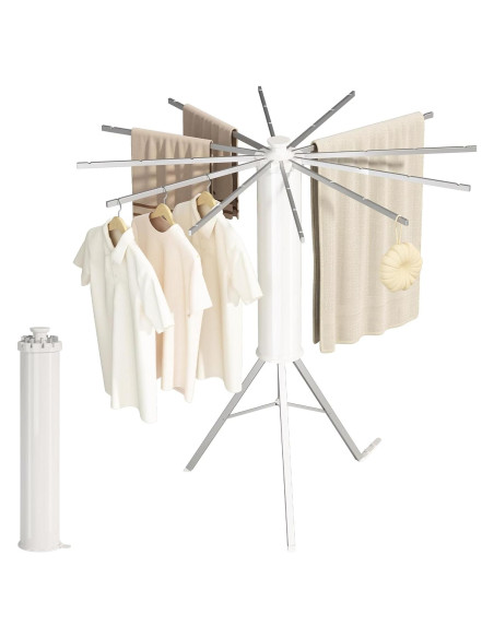 Secador de Ropa Plegable Dancrul, 12 Varillas, 20.41 kg