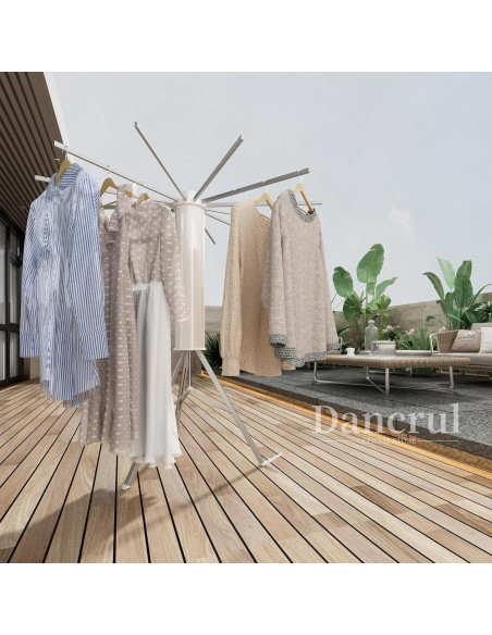 Secador de Ropa Plegable Dancrul, 12 Varillas, 20.41 kg