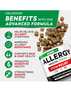 Masticables Alivio Alergias Perros StrellaLab 180 Ct Omega 3 2