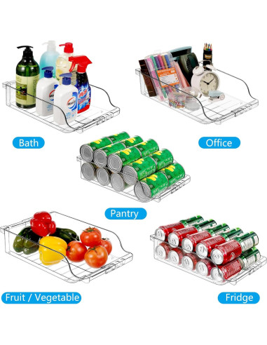 Organizador de Latas Ajustable para Refrigerador - 20 Latas - 315ml/355ml