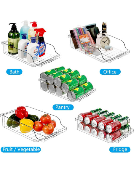 Organizador de Latas Ajustable para Refrigerador - 20 Latas - 315ml/355ml