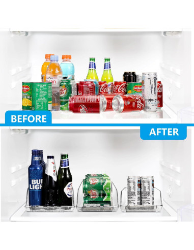 Organizador de Latas Ajustable para Refrigerador - 20 Latas - 315ml/355ml