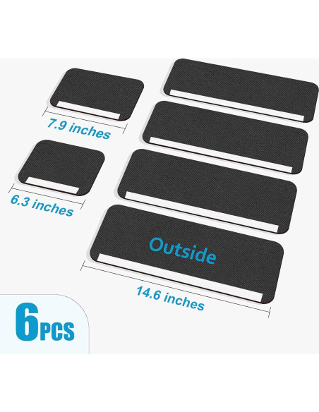 Cubiertas de Manijas de Refrigerador ELCOOR 6 Piezas Ajustables
