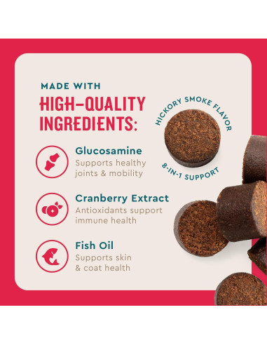 VetIQ Suplemento Masticable 5-en-Uno para Perros 60 Unidades