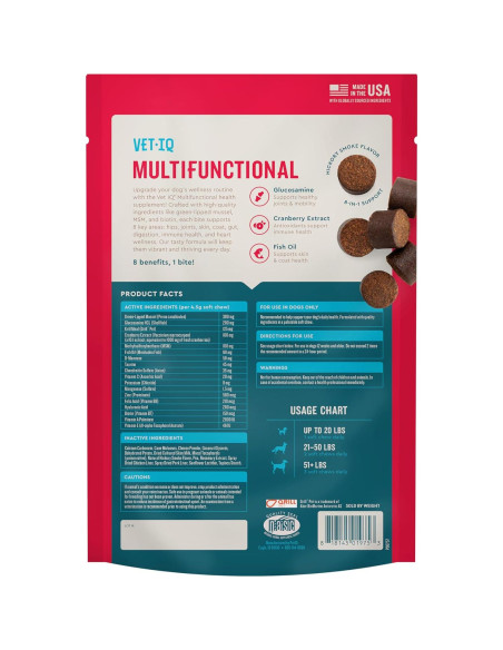 VetIQ Suplemento Masticable 5-en-Uno para Perros 60 Unidades