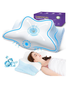 Almohada Cervical Iwacool Reina Espuma Viscoelástica Refrigerante