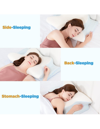 Almohada Cervical Iwacool Reina Espuma Viscoelástica Refrigerante