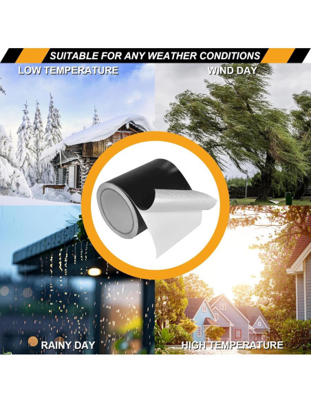 Cinta de Reparación de Toldos Succulentlovers 12cm x 7.6m Negra