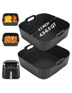 Forros de Silicona para Freidora de Aire BYKITCHEN 8.5" Cuadrados