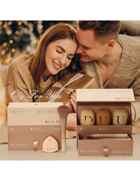 Set de Pinceles de Maquillaje DUcare 14 Piezas con Esponjas Set de Pinceles de Maquillaje DUcare 14 Piezas con Esponjas