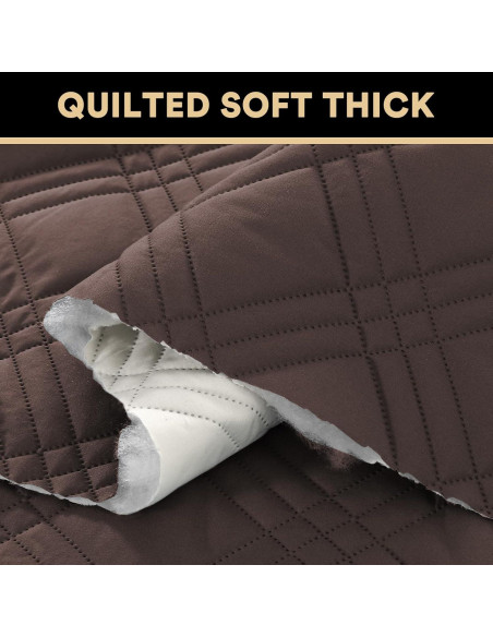 Cubierta de Sofá XL Impermeable PrinceDeco Marrón Antideslizante