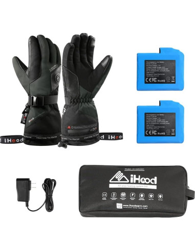 Guantes Calentados iHood para Hombre y Mujer, Impermeables, Táctiles