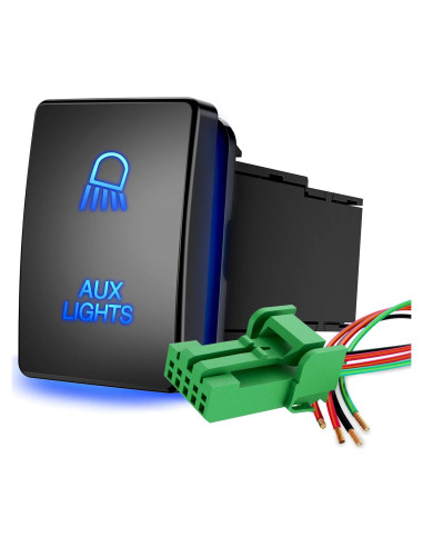 Interruptor AUX Nilight 12V con LED Verde para Toyota