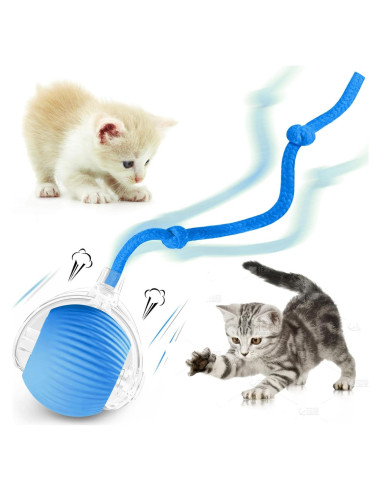 Pelota Interactiva para Gatos Eiruseed Azul - Juguete Automático