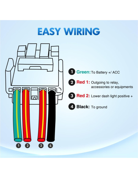 Interruptor AUX Nilight 12V con LED Verde para Toyota