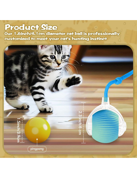Pelota Interactiva para Gatos Eiruseed Azul - Juguete Automático