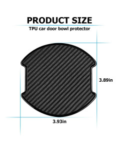 Protector de Manija de Puerta Mandark TPU 4PCS Carbono Grande 2