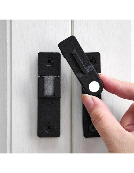 Cerradura de Puerta de Granero Wocoe Negra con Luz Nocturna Cerradura de Puerta de Granero Wocoe Negra con Luz Nocturna