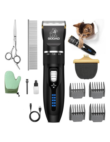 Cortadora de Pelo para Gatos Gooad Inalámbrica 2200mA Silenciosa