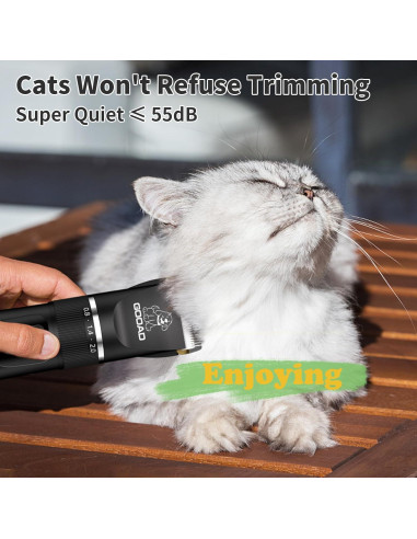 Cortadora de Pelo para Gatos Gooad Inalámbrica 2200mA Silenciosa