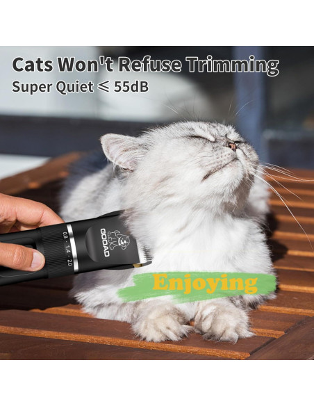 Cortadora de Pelo para Gatos Gooad Inalámbrica 2200mA Silenciosa