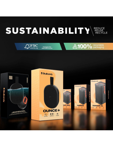 Altavoz Bluetooth Inalámbrico Skullcandy Ounce+ Mini IPX7 16h